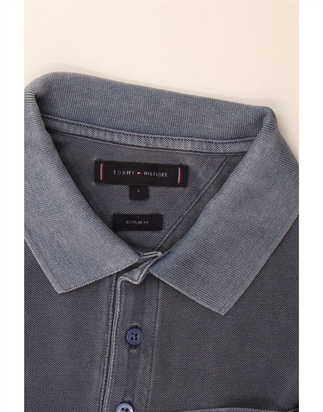 Camisa polo masculina Tommy Hilfiger Regular Fit grande azul marinho