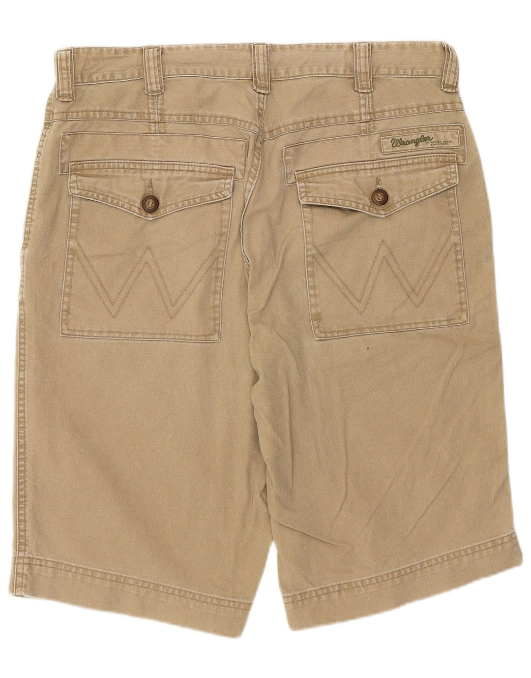 Wrangler Mens Morse Chino Shorts W31 Algodão Bege Médio