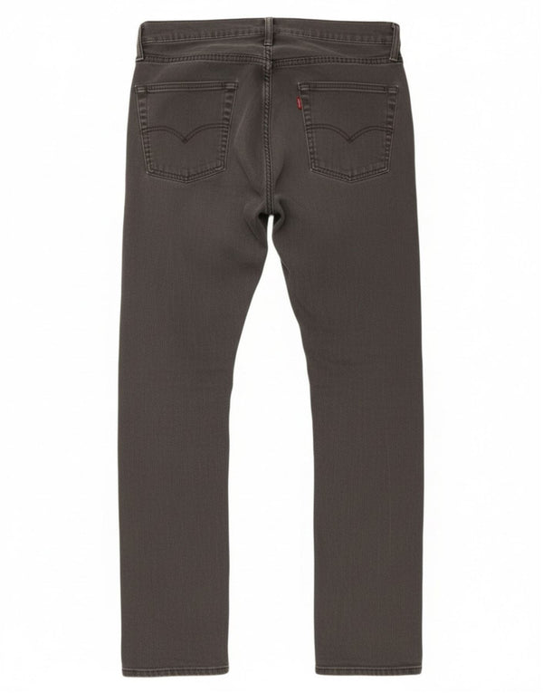 Calça jeans masculina Levi's 513 Slim Straight W33 L34 cinza algodão
