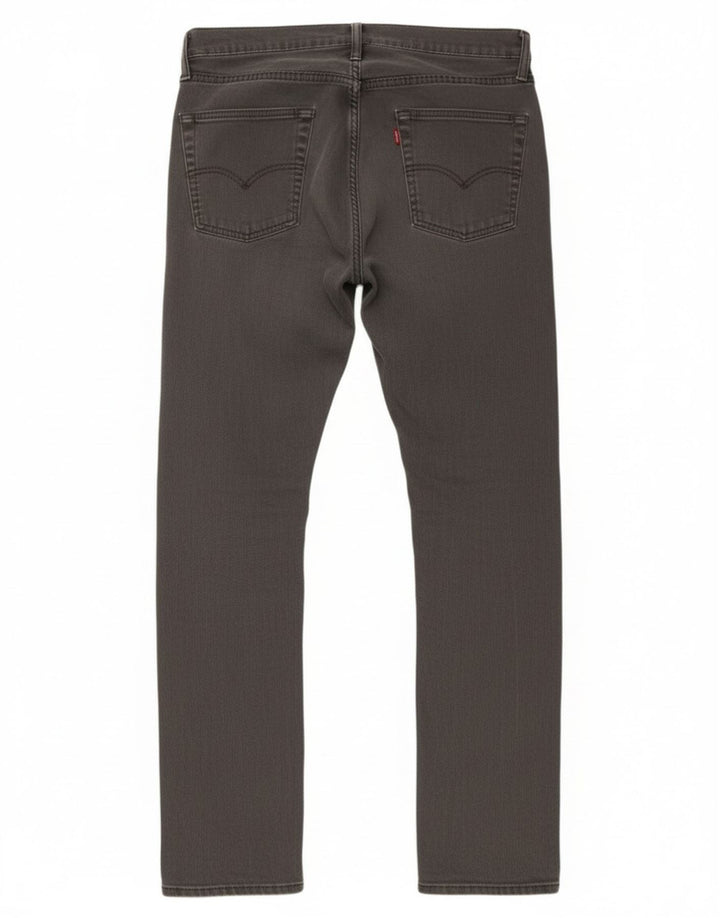 Calça jeans masculina Levi's 513 Slim Straight W33 L34 cinza algodão