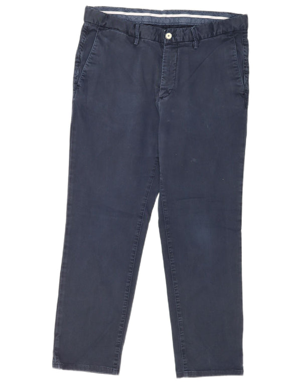 Calça Chino Masculina Slim Fit Massimo Dutti EU 42 Grande W32 L26 Azul Marinho