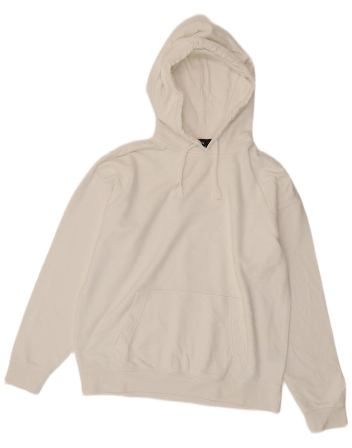 Suéter masculino C&A com capuz e ajuste relaxado pequeno algodão branco