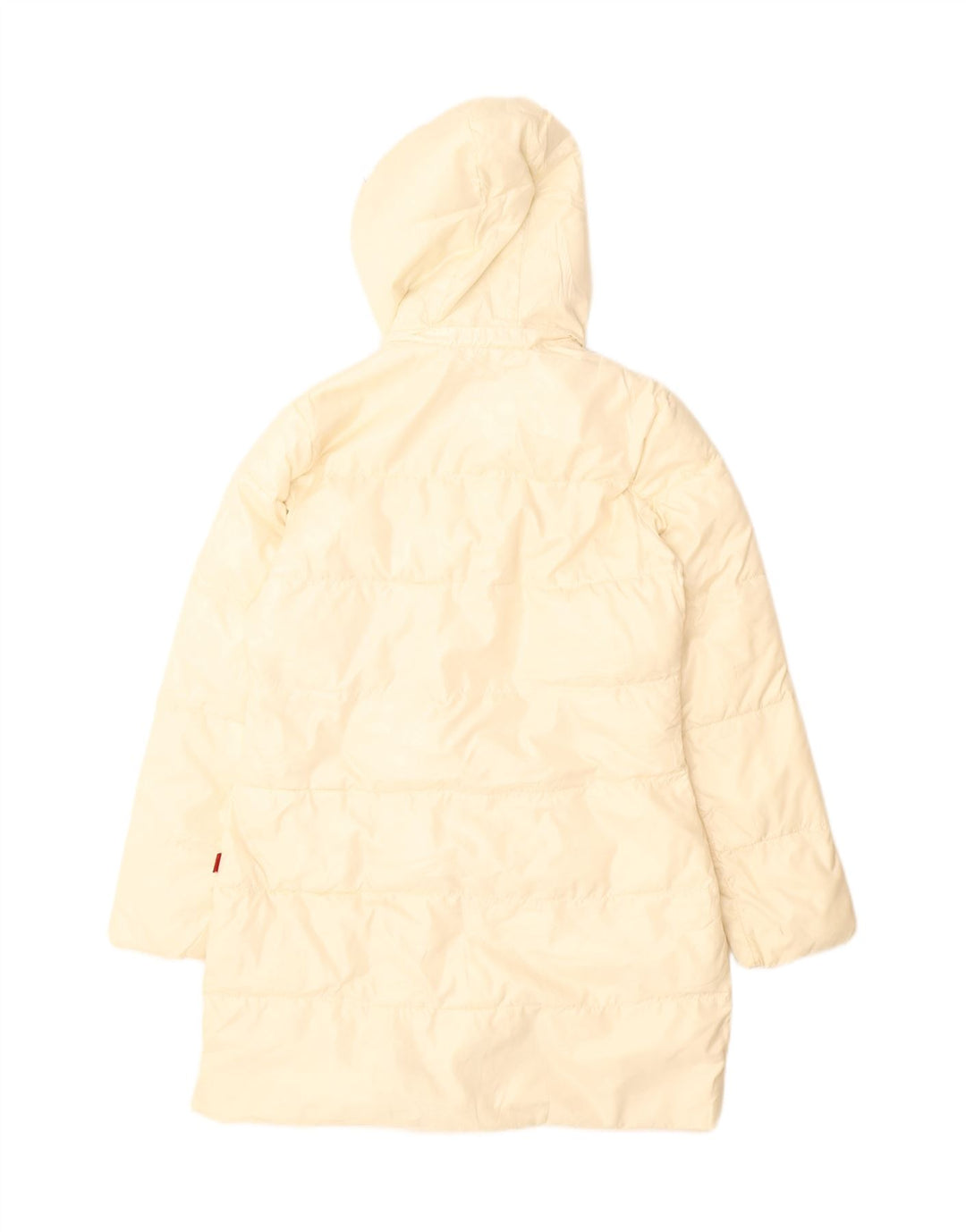 Casaco acolchoado com capuz feminino Kappa UK 12 médio off white poliéster