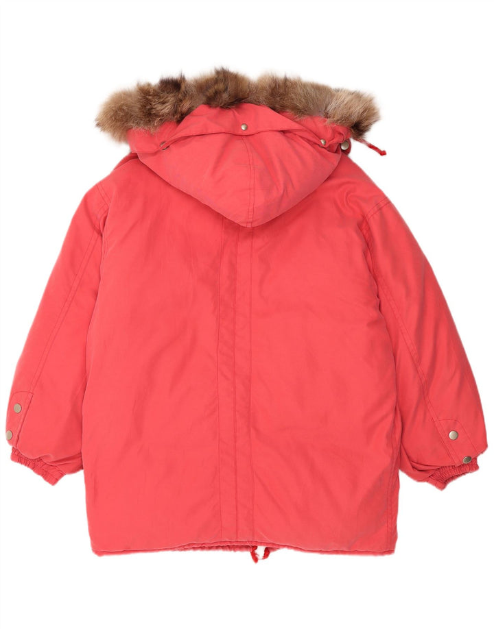 BELFE & BELFE Jaqueta feminina acolchoada com capuz grande IT 44 Médio Vermelho
