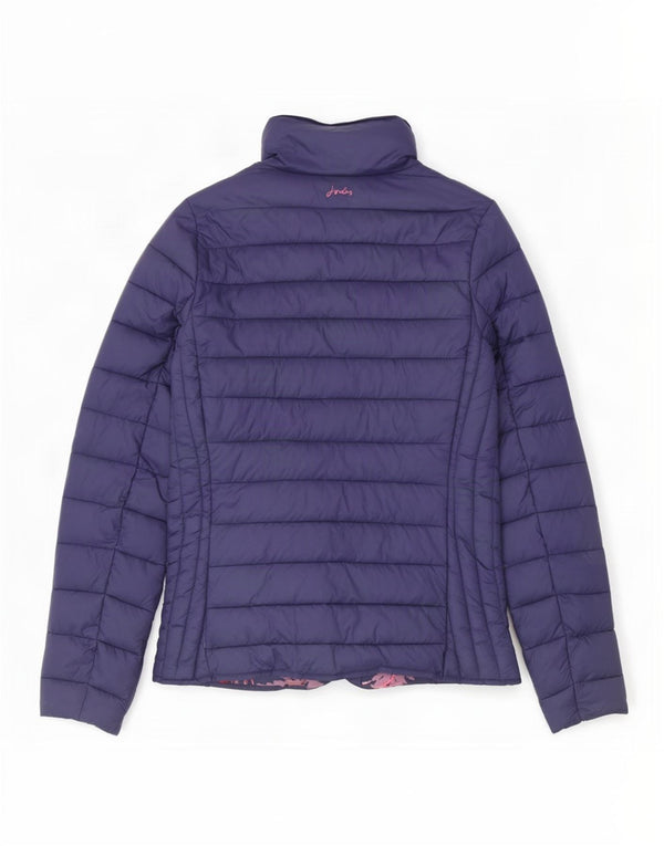 Jaqueta acolchoada feminina Joules UK 8 pequena poliamida azul marinho