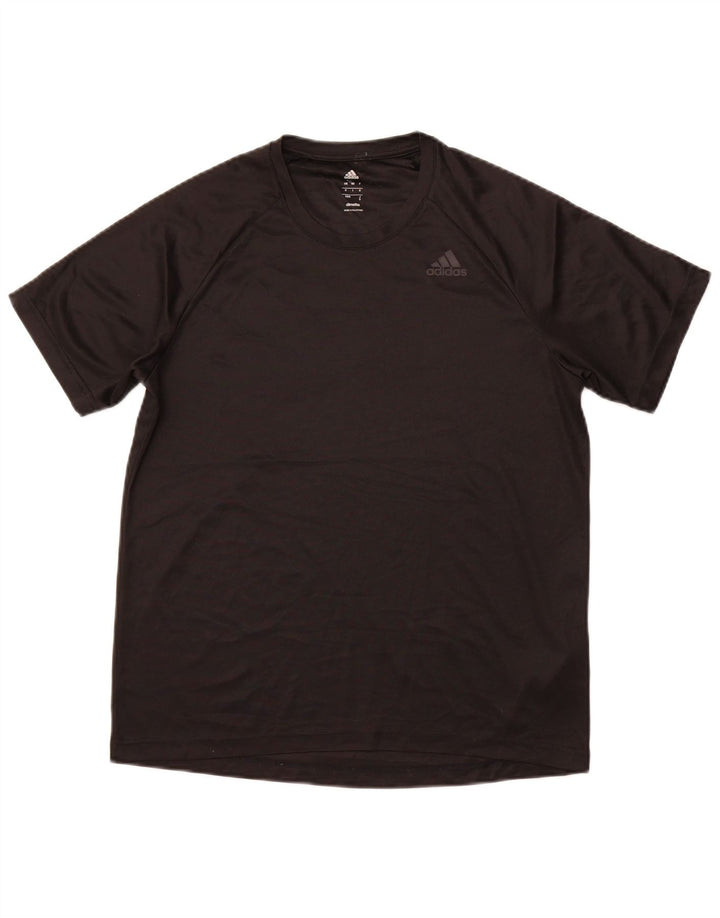 Camiseta Adidas Masculina Climalite Top Médio Preto Poliéster Esportivo
