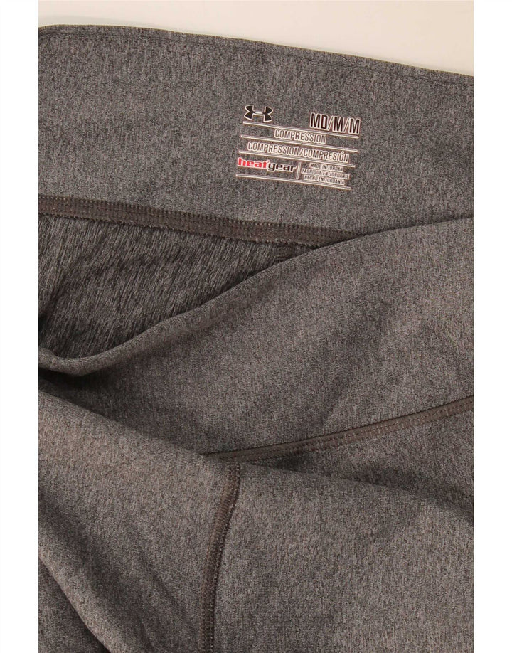 Under Armour Womens Heat Gear Capri Leggings Reino Unido 12 Médio Cinza