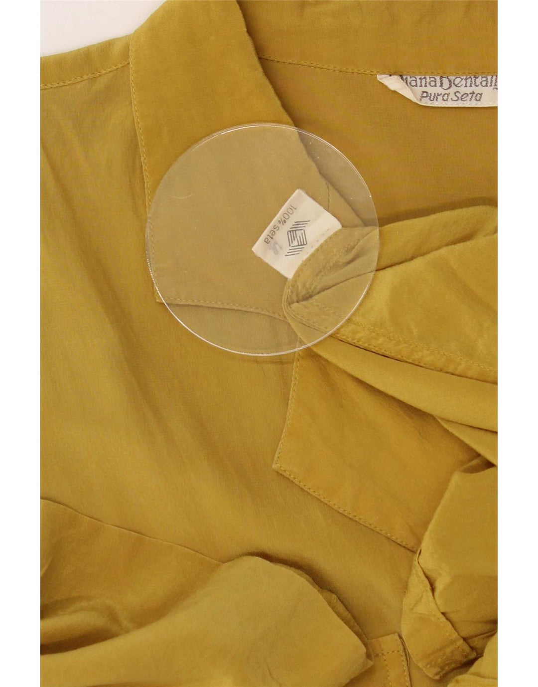 Vestido feminino Shift de Diana Bentall IT 50 XL seda amarela
