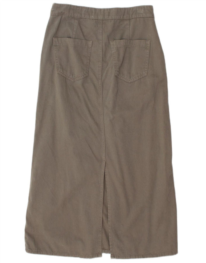 Saia midi feminina PULL & BEAR W28 algodão cinza médio