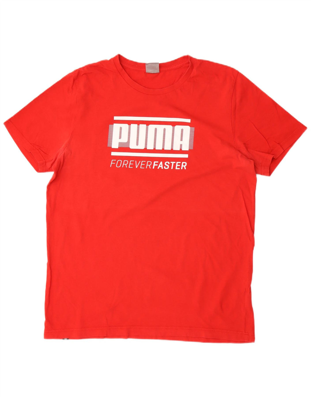 Puma Mens Graphic T-Shirt Top Grande Algodão Vermelho