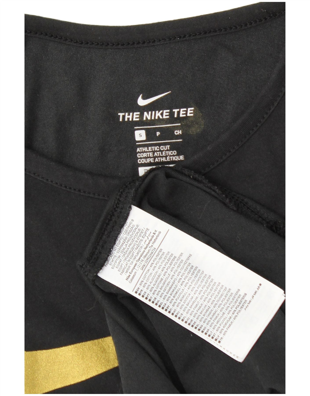Colete gráfico masculino Nike Athletic Cut Top pequeno algodão preto