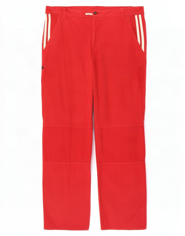 Calça chino reta masculina North Sails IT 52 XL W36 L33 algodão vermelho