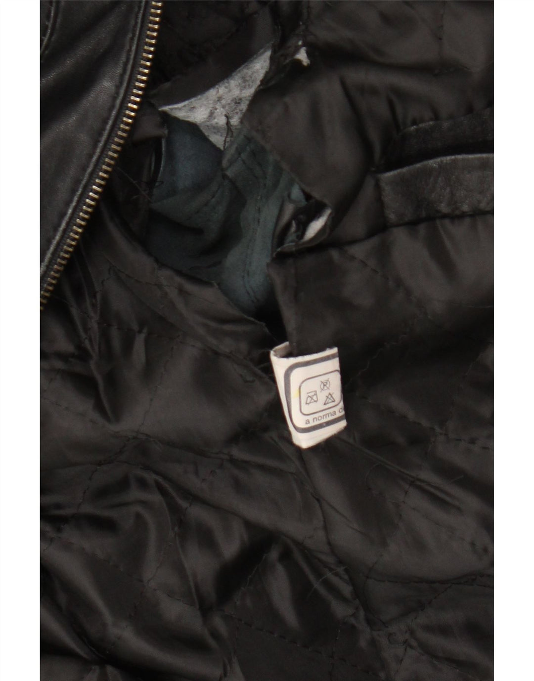 Jaqueta de couro feminina vintage Reino Unido 16 grande couro preto