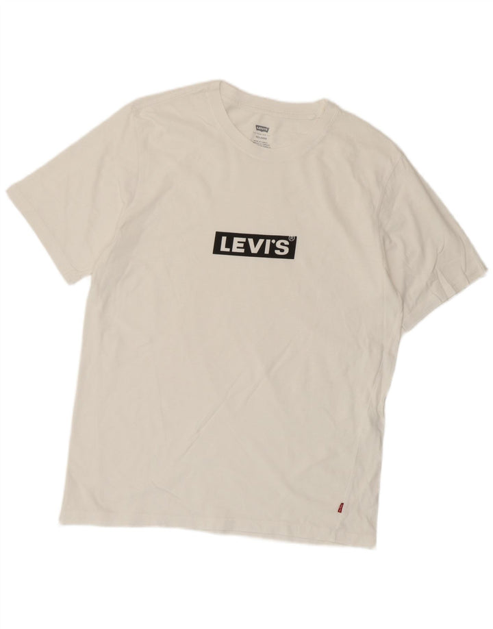 Camiseta masculina Levi's Relaxed Fit Graphic Top Pequeno Branco