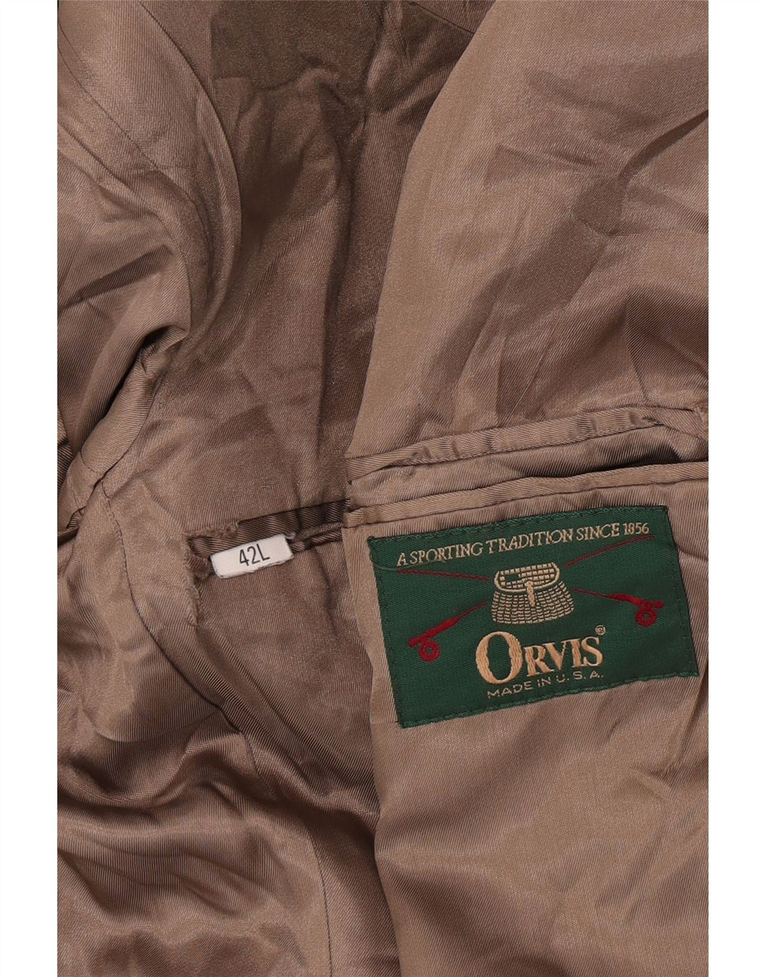Orvis Jaqueta blazer masculina de veludo cotelê com 2 botões Reino Unido 42 XL bege