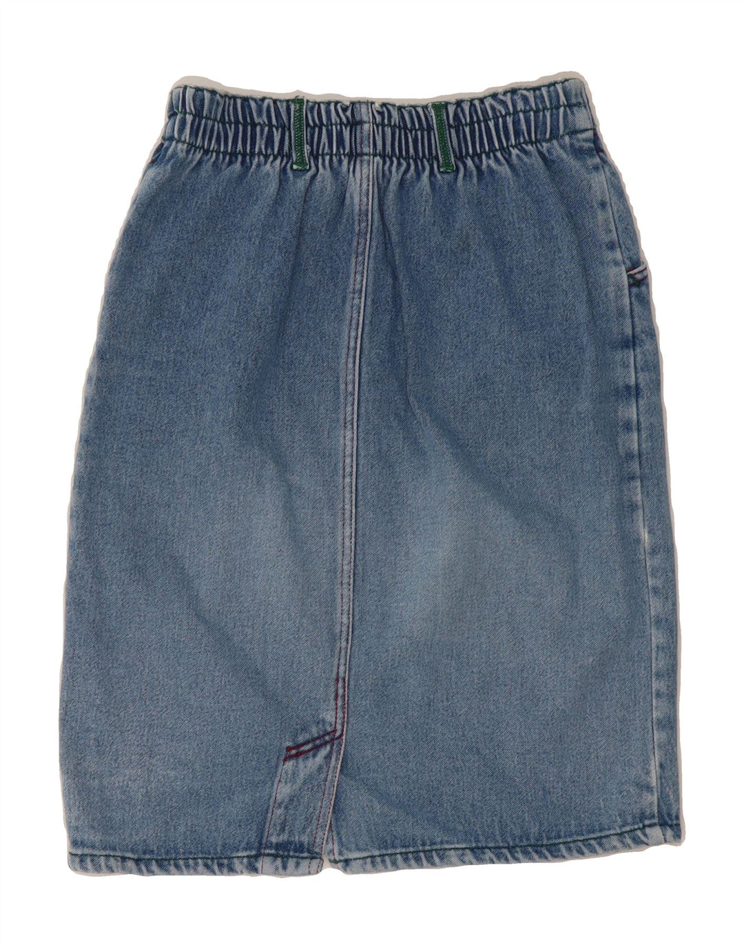 MASH Womens Denim Skirt IT 42 Medium W28 Blue Cotton Vintage Mash and Second-Hand Mash from Messina Hembry 