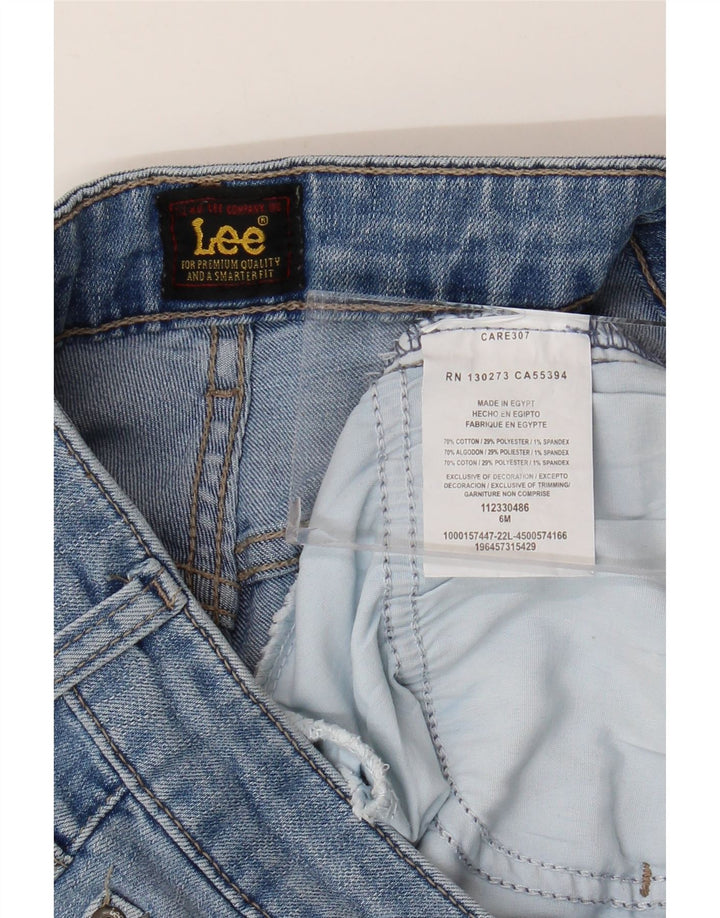 Shorts jeans feminino Lee US 6 médio W28 algodão azul