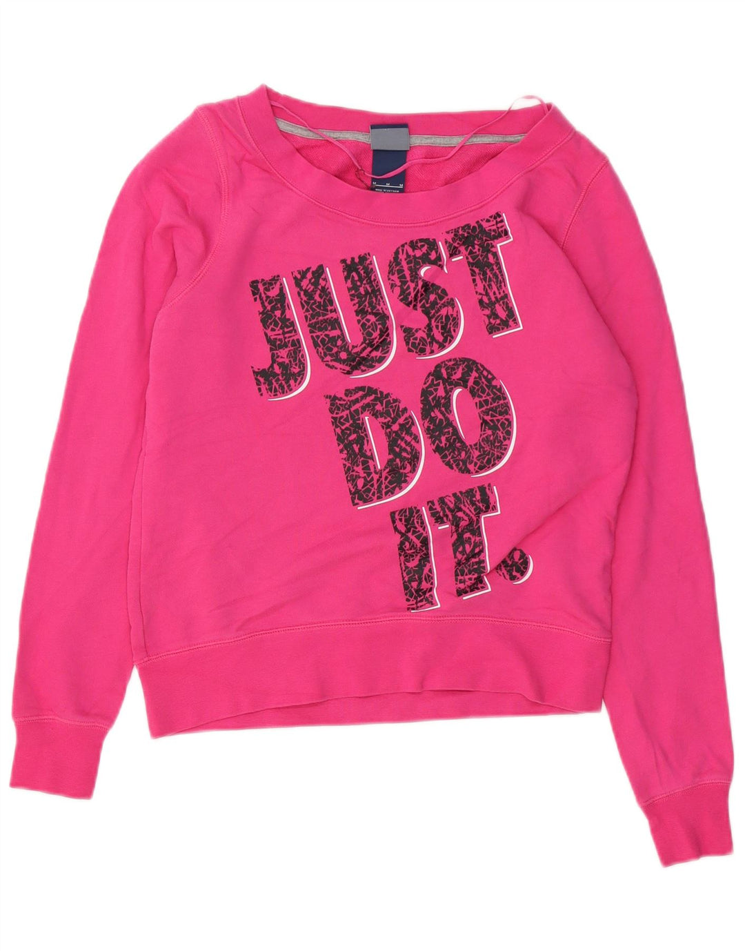 Moletom gráfico feminino Nike Jumper UK 14 médio rosa algodão