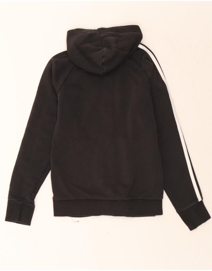 ADIDAS Boys Zip Hoodie Sweater 13-14 Years Black Cotton Vintage Adidas and Second-Hand Adidas from Messina Hembry 