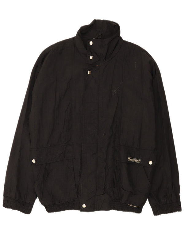 Jaqueta bomber masculina vintage UK 42 XL preta