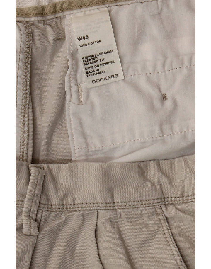 DOCKERS Mens Pegged Chino Shorts W40 XL Beige Cotton Vintage Dockers and Second-Hand Dockers from Messina Hembry 