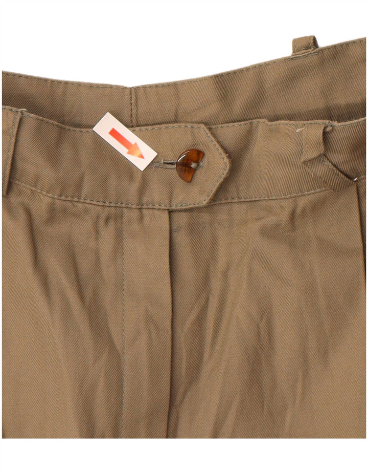 Shorts Chino Feminino VINTAGE Pegged IT 40 Pequeno W24 Algodão Bege