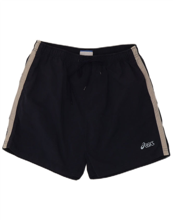 Shorts esportivos masculinos Asics médio azul marinho Colourblock Nylon