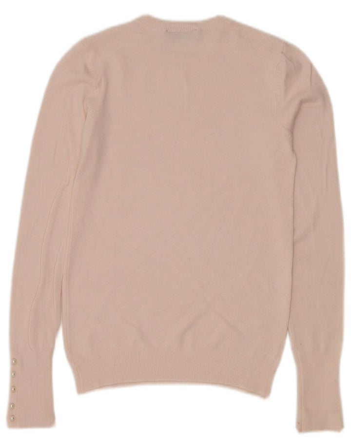 Suéter feminino Zara com gola redonda, Reino Unido 8 pequeno rosa