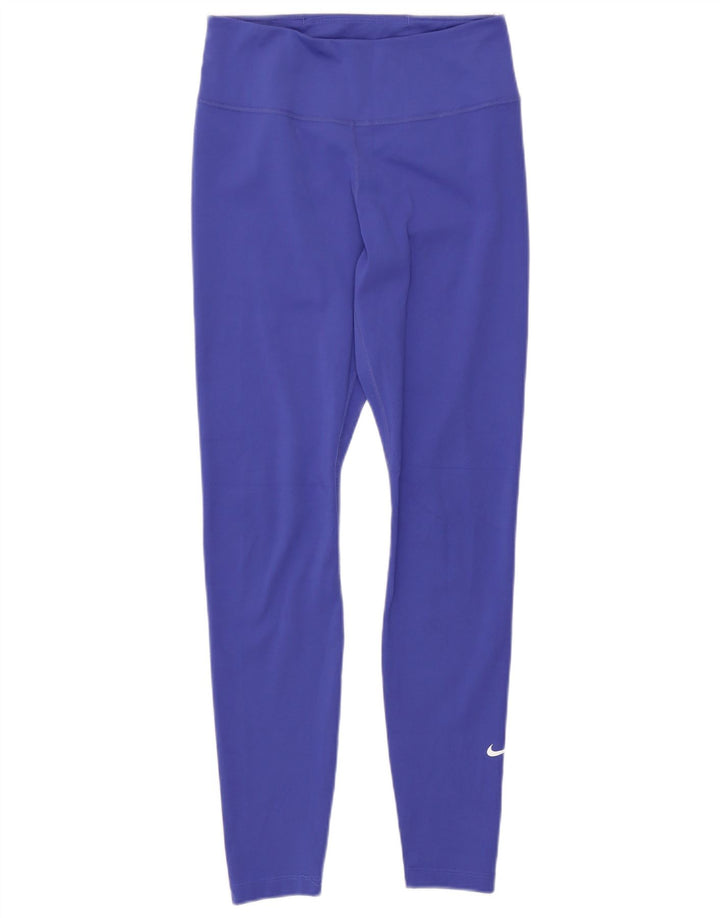 Leggings Nike Dri Fit Feminino UK 8 Pequeno Azul Poliéster