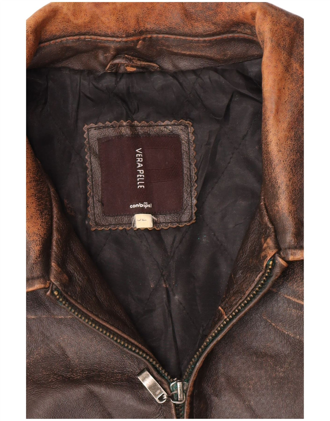 Jaqueta de couro masculina Conbipel IT 52 XL couro marrom