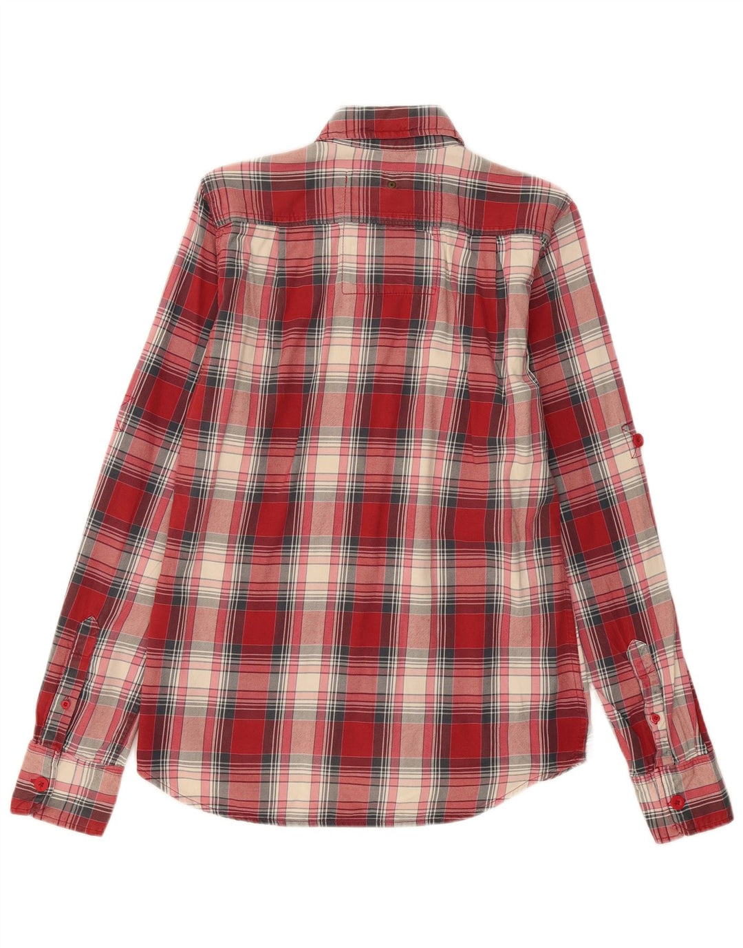 Camisa masculina de flanela SUPERDRY xadrez vermelho médio