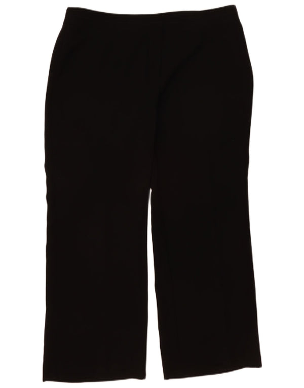 Calça feminina reta casual Marks & Spencer UK 20 2XL W40 L30 preta