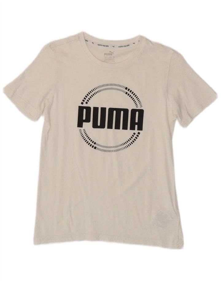 Camiseta Puma Boys Graphic Top 11-12 Anos Médio Algodão Branco