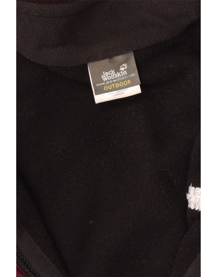 Jaqueta de chuva feminina com capuz JACK WOLFSKIN Reino Unido 16 grande bloco colorido vermelho