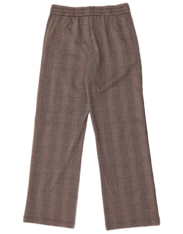 Calça feminina casual gráfica Marks & Spencer Reino Unido 12 médio W30 L29 cinza
