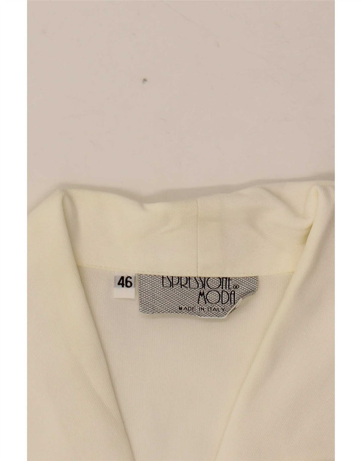 Camisa feminina vintage UK 16 grande branca