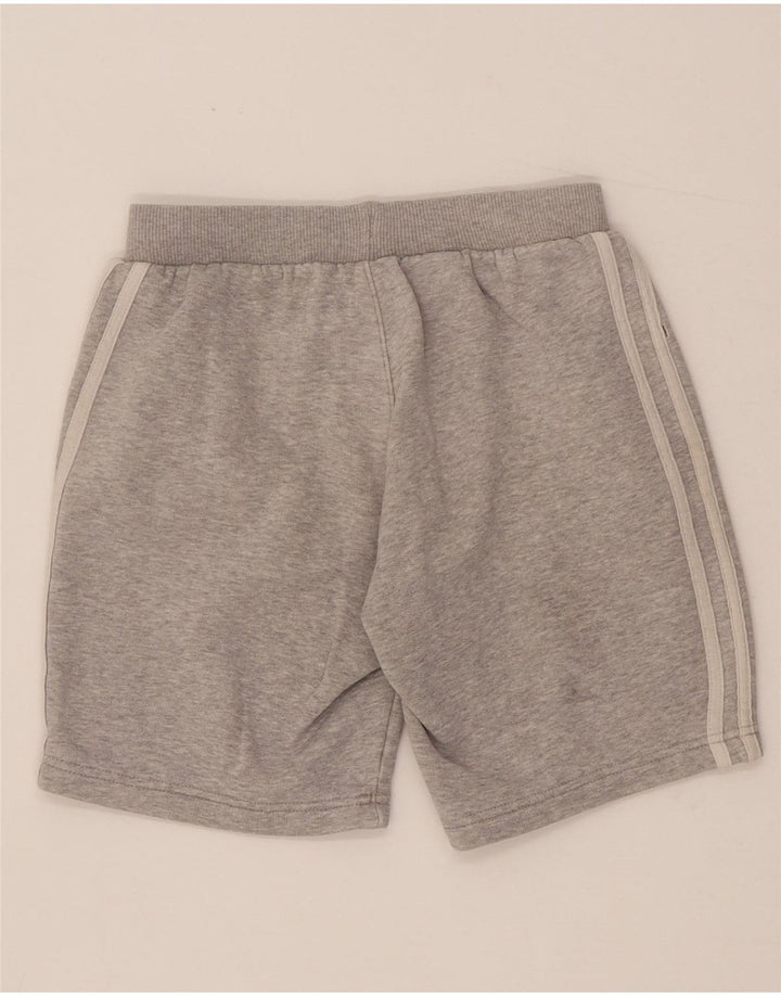 Shorts esportivos masculinos Adidas 11-12 anos algodão cinza