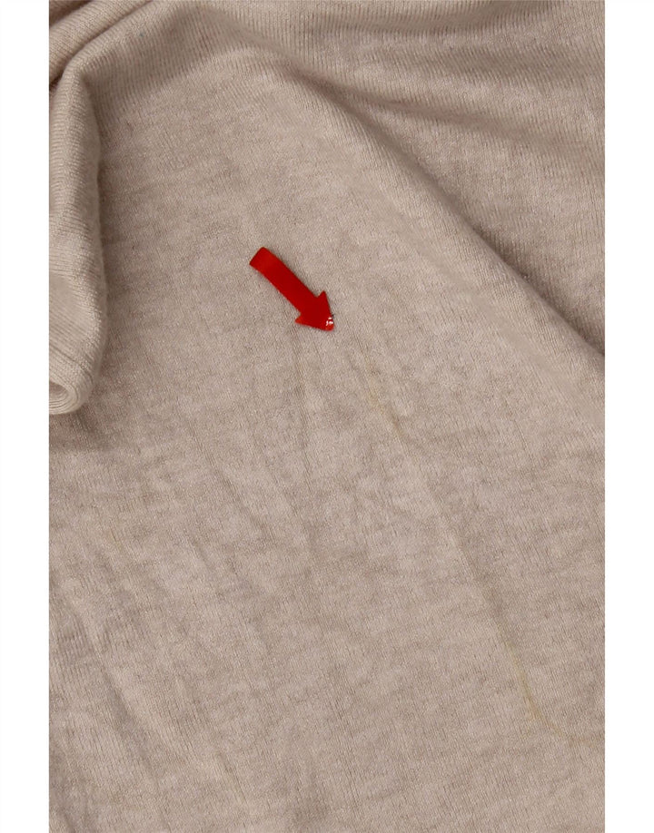 Suéter cardigã feminino Zara Reino Unido 14 grande viscose bege