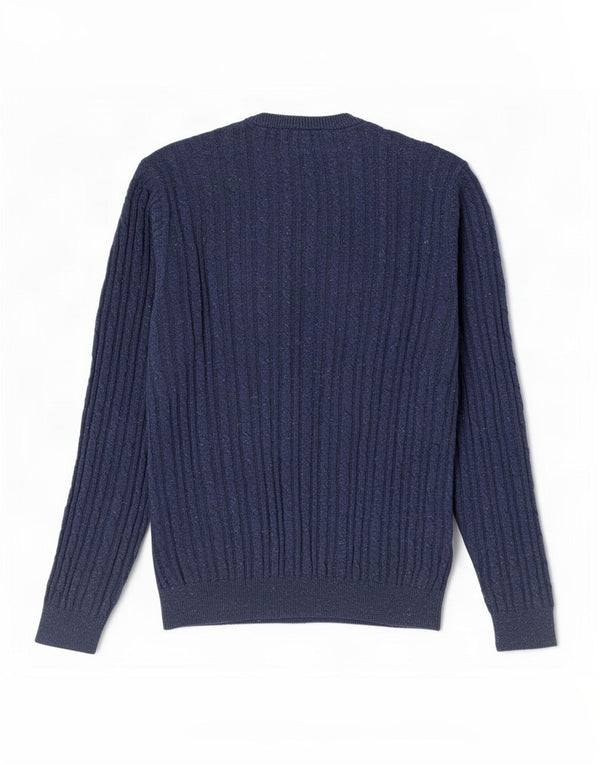 Suéter masculino Jack Wills com gola redonda, algodão azul marinho médio