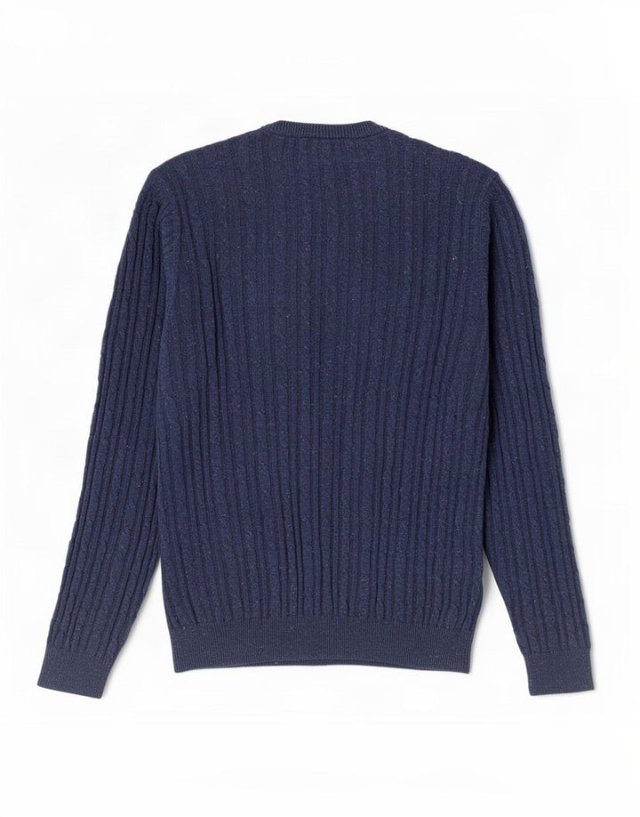 Suéter masculino Jack Wills com gola redonda, algodão azul marinho médio