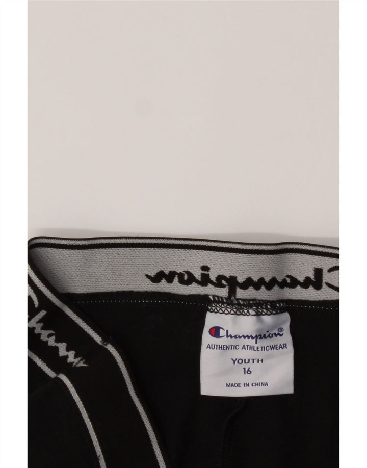 CHAMPION Girls Graphic Leggings 15-16 Years  Black Cotton Vintage Champion and Second-Hand Champion from Messina Hembry 