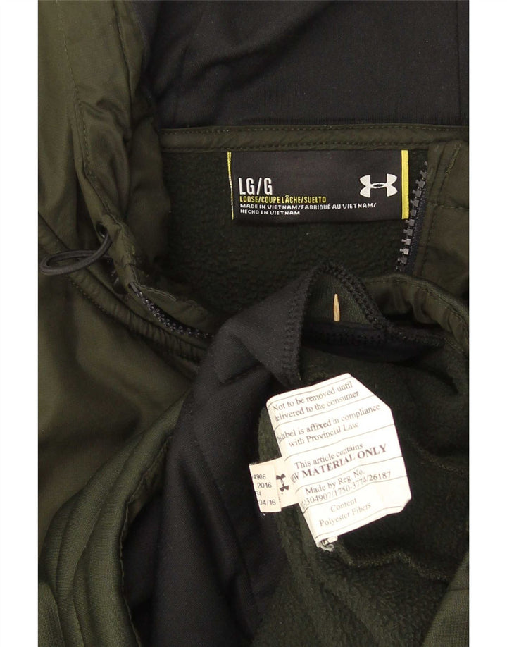 Under Armour Masculino Parka com capuz pulôver agasalho jaqueta grande verde