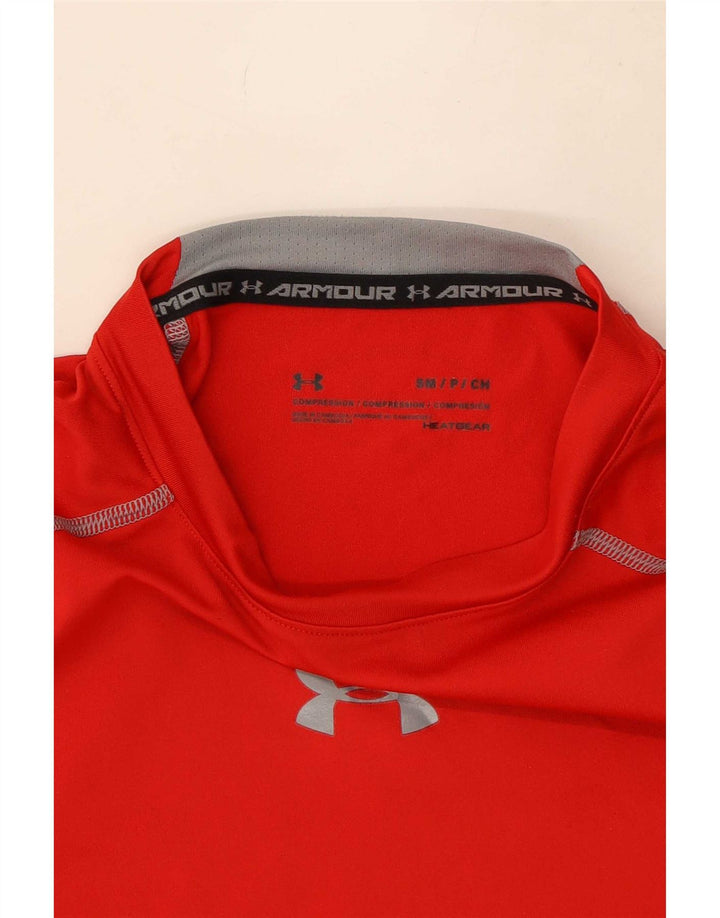 Under Armour Mens Compression T-Shirt Top Pequeno Vermelho