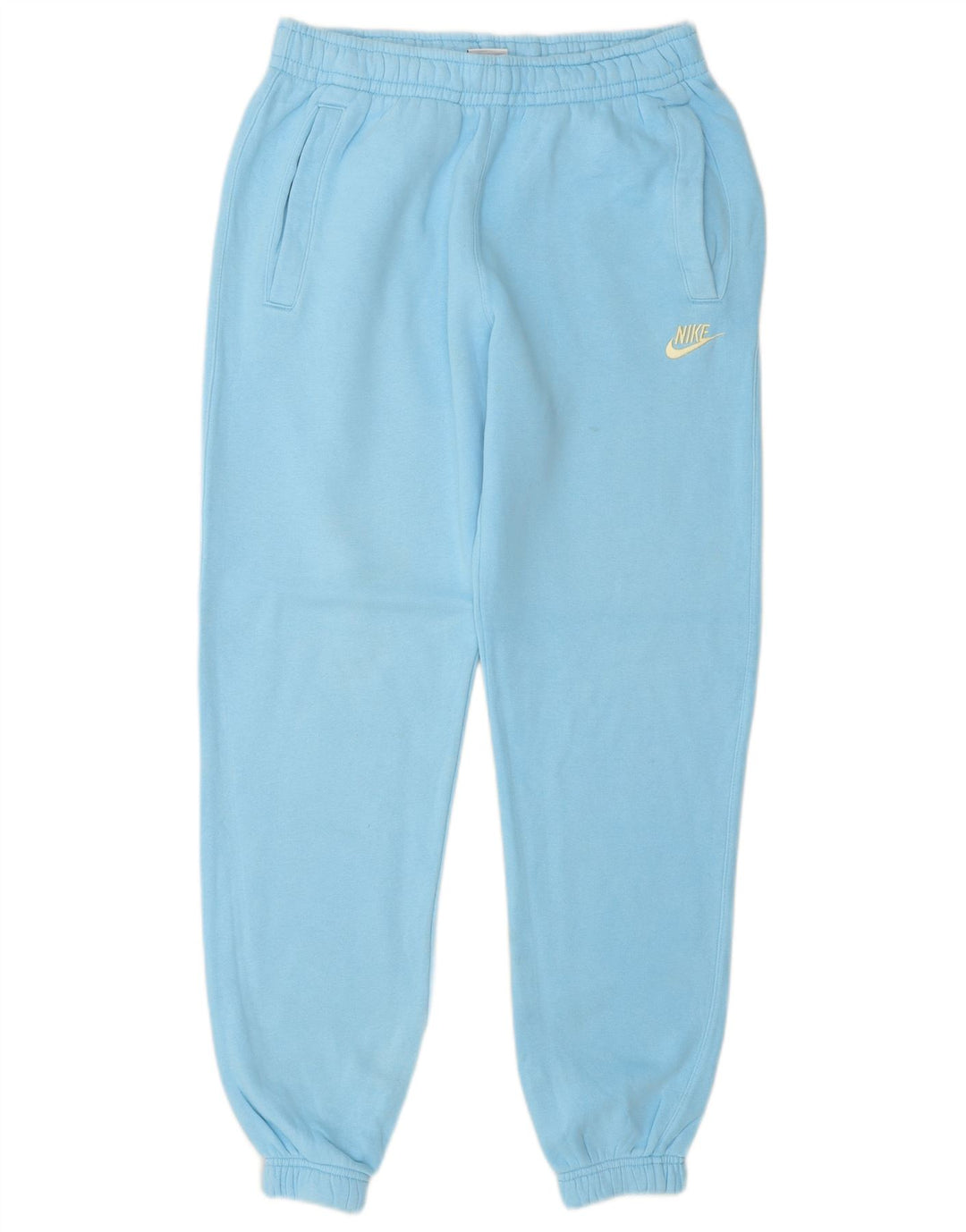 Calça de treino masculina Nike joggers pequeno algodão azul