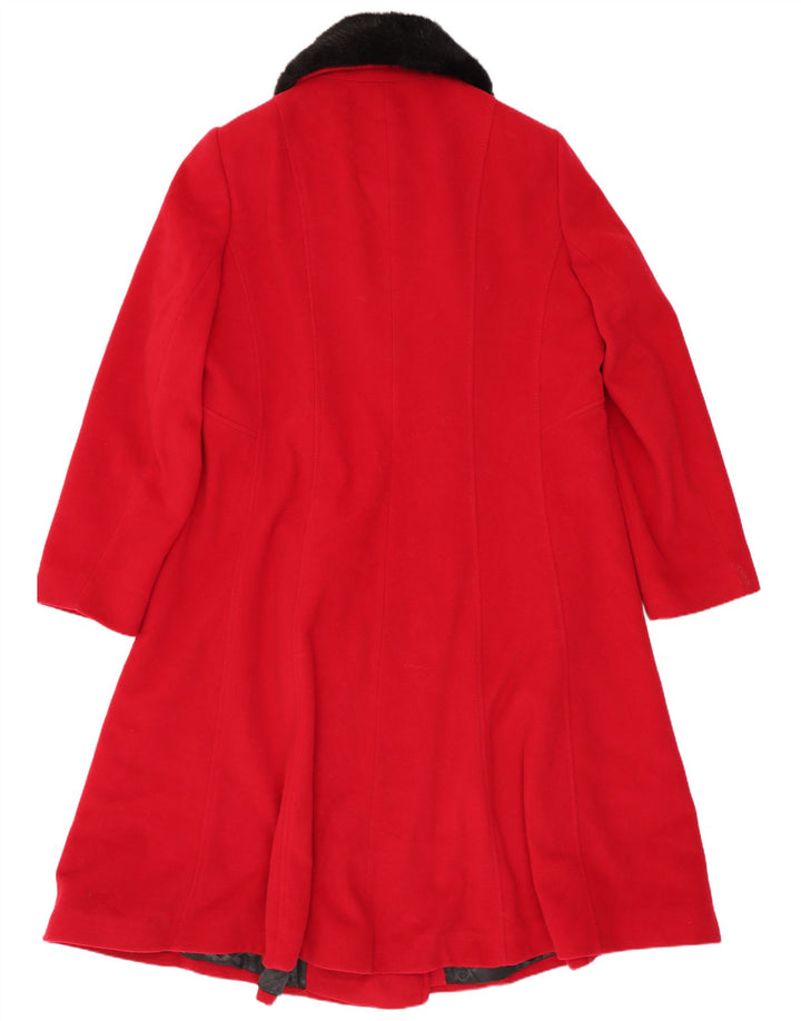 Casaco feminino Windsmoor com peito duplo Reino Unido 14 bloco colorido vermelho médio