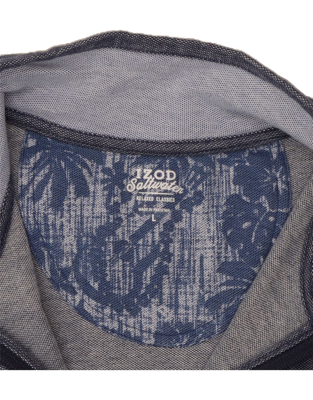 IZOD Mens Salt Water Zip Neck Sweatshirt Jumper Large Navy Blue Flecked Vintage Izod and Second-Hand Izod from Messina Hembry 