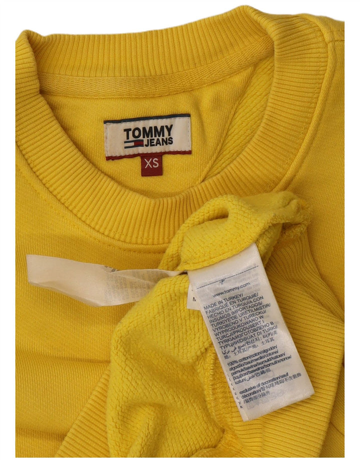 Suéter oversized feminino TOMMY HILFIGER Reino Unido 6 XS algodão amarelo