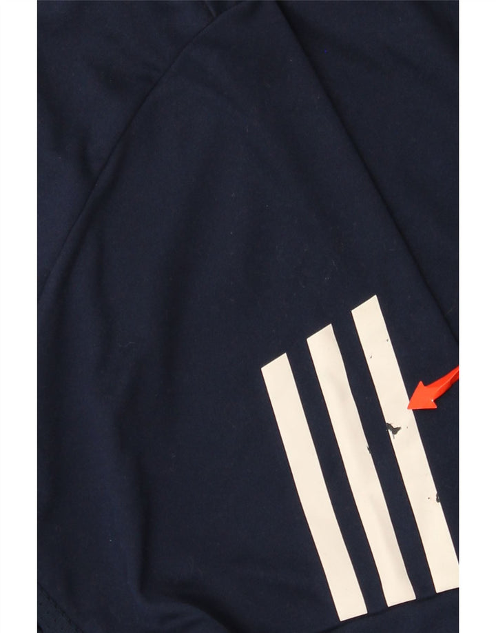 Camisa polo masculina Adidas Climacool pequena azul marinho poliéster