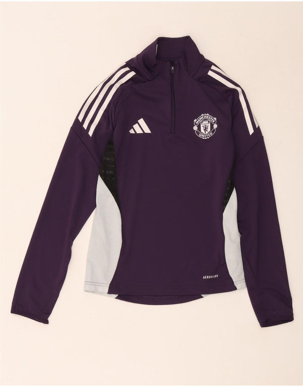 Adidas Meninas Manchester United Graphic Top Manga Comprida 11-12 Anos Roxo