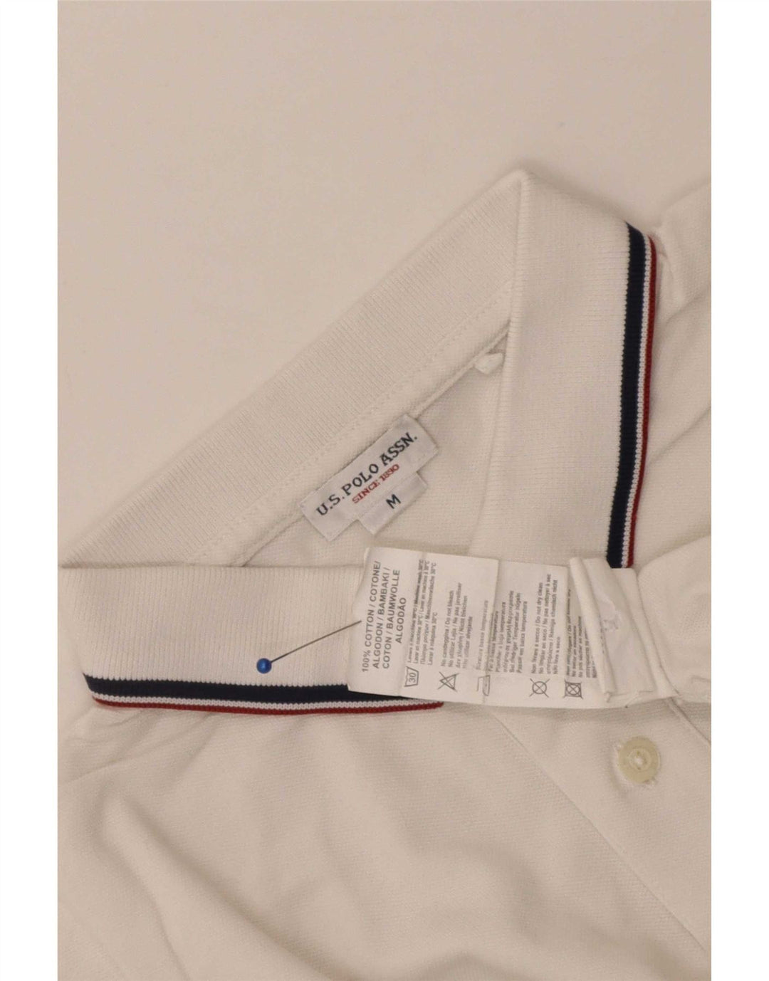 US Polo Assn. Camisa Polo Masculina Média Algodão Branco